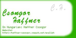 csongor haffner business card